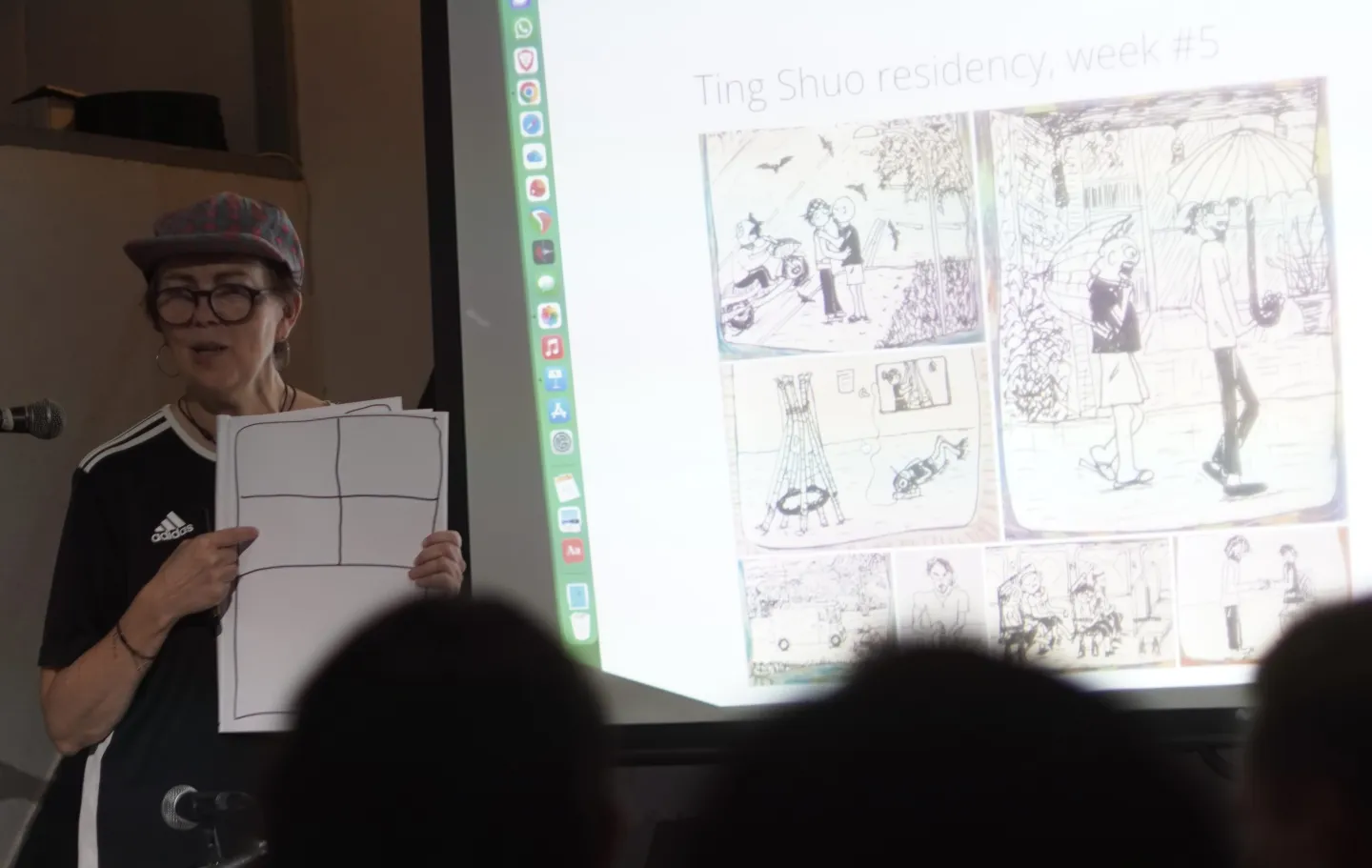 Chrissie shows examples from her diary and the template she uses