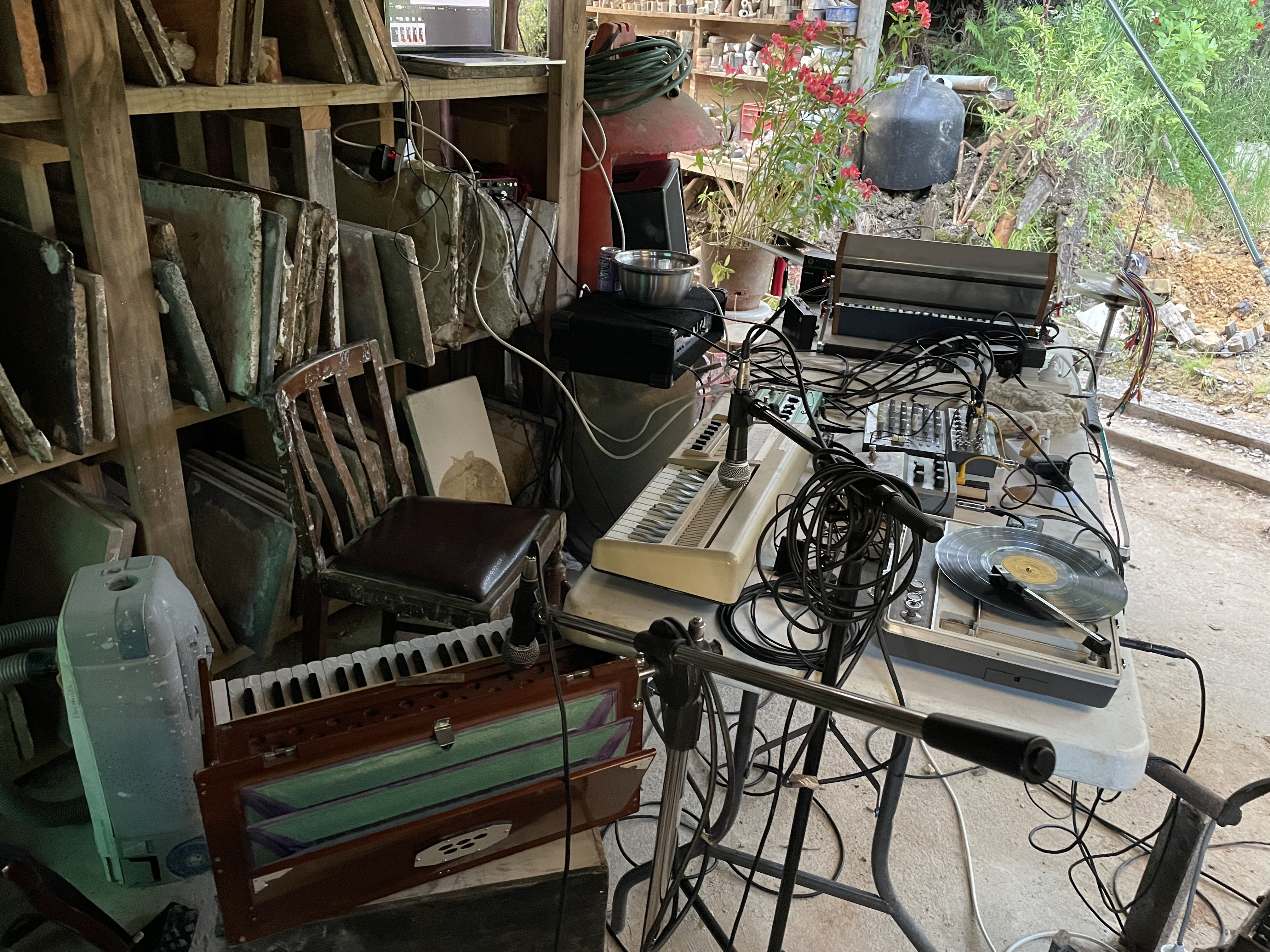 Technical gear set up in pottery